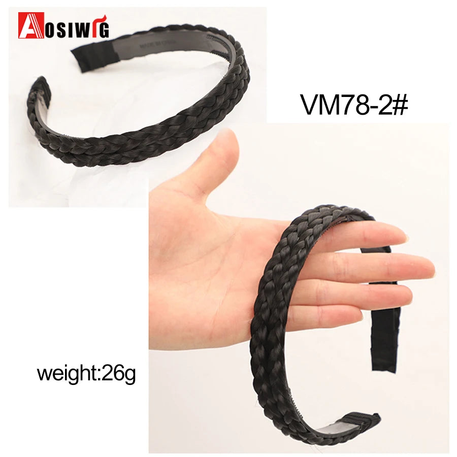 Synthetic Fishbone Braided Headband