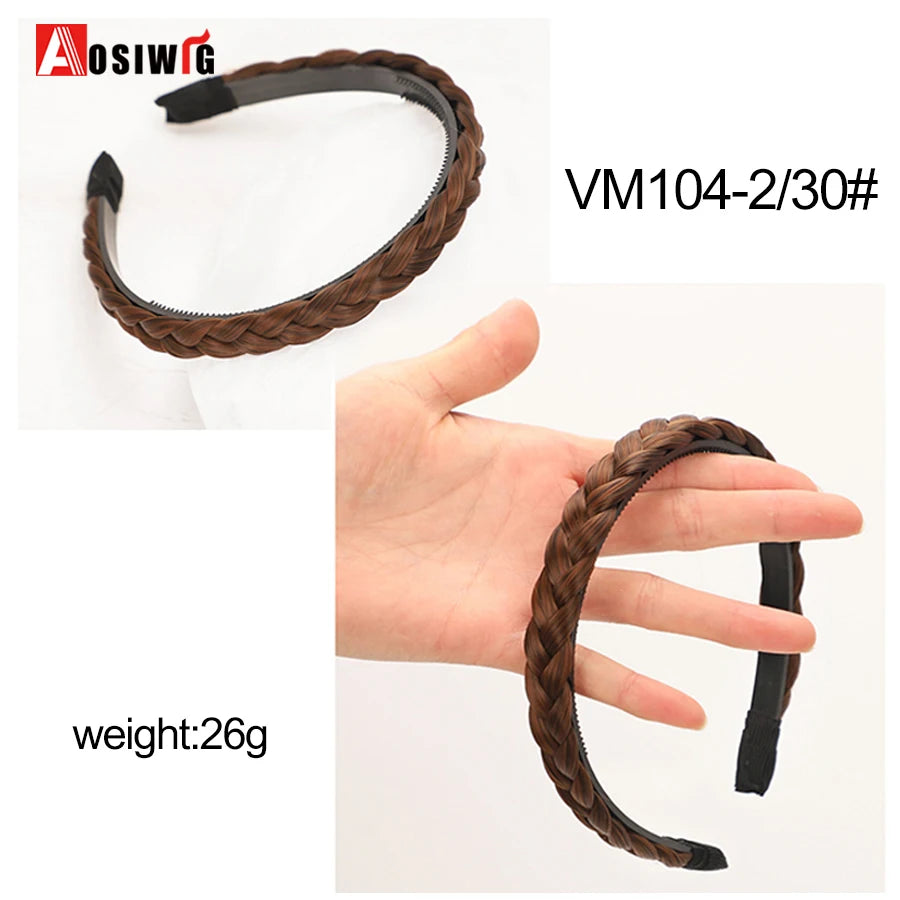 Synthetic Fishbone Braided Headband