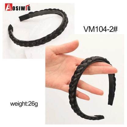 Synthetic Fishbone Braided Headband