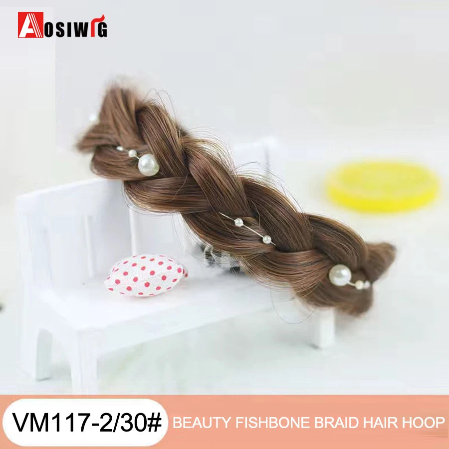 Synthetic Fishbone Braided Headband