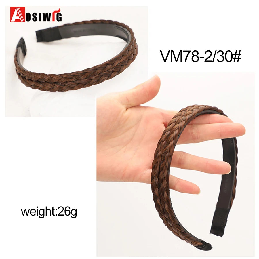 Synthetic Fishbone Braided Headband