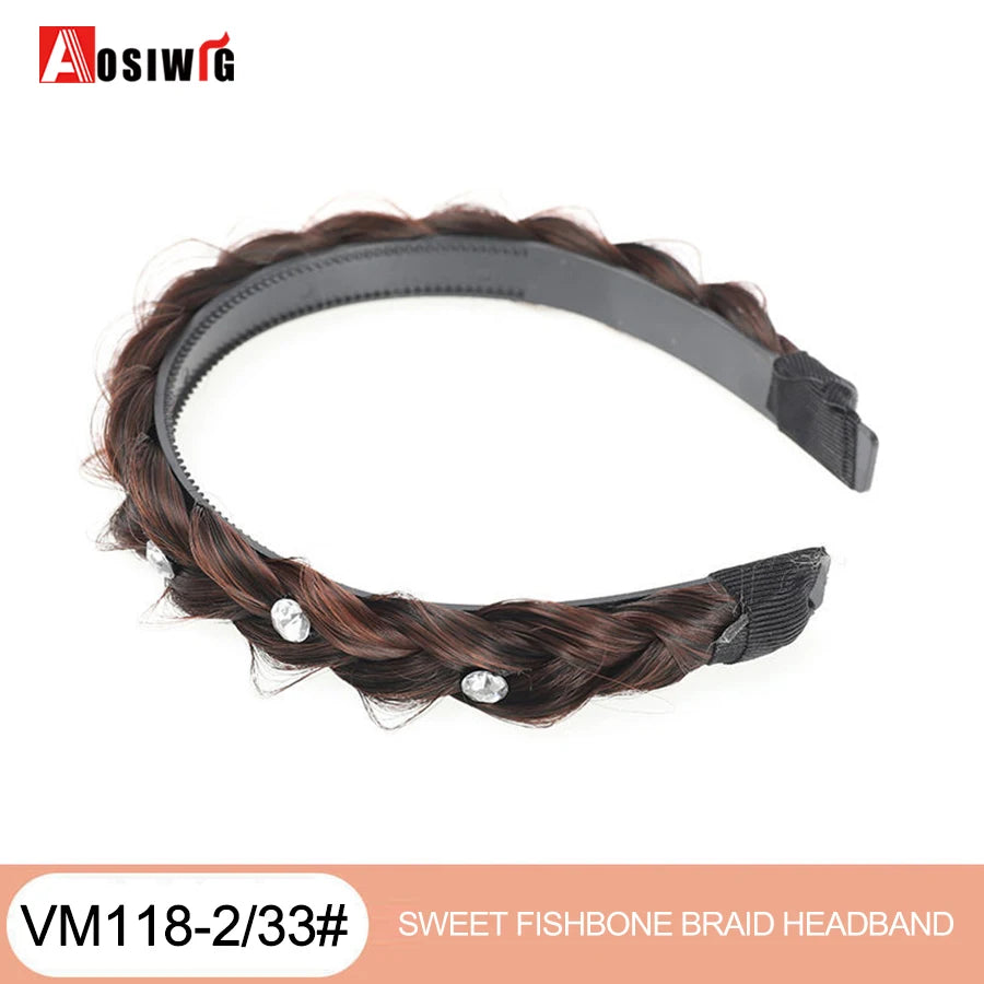 Synthetic Fishbone Braided Headband