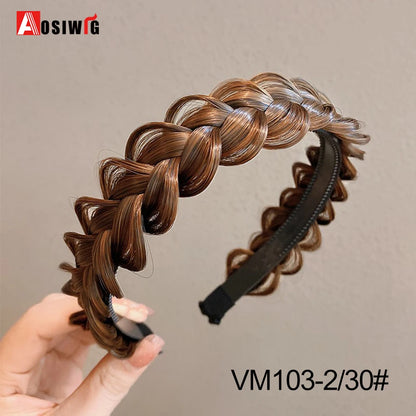 Synthetic Fishbone Braided Headband