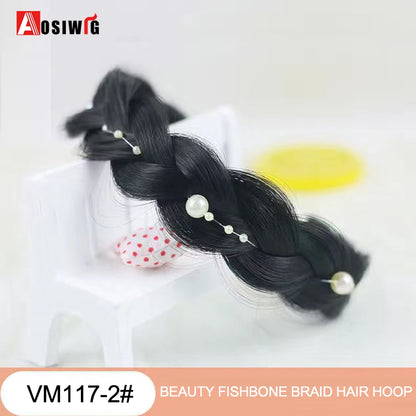 Synthetic Fishbone Braided Headband