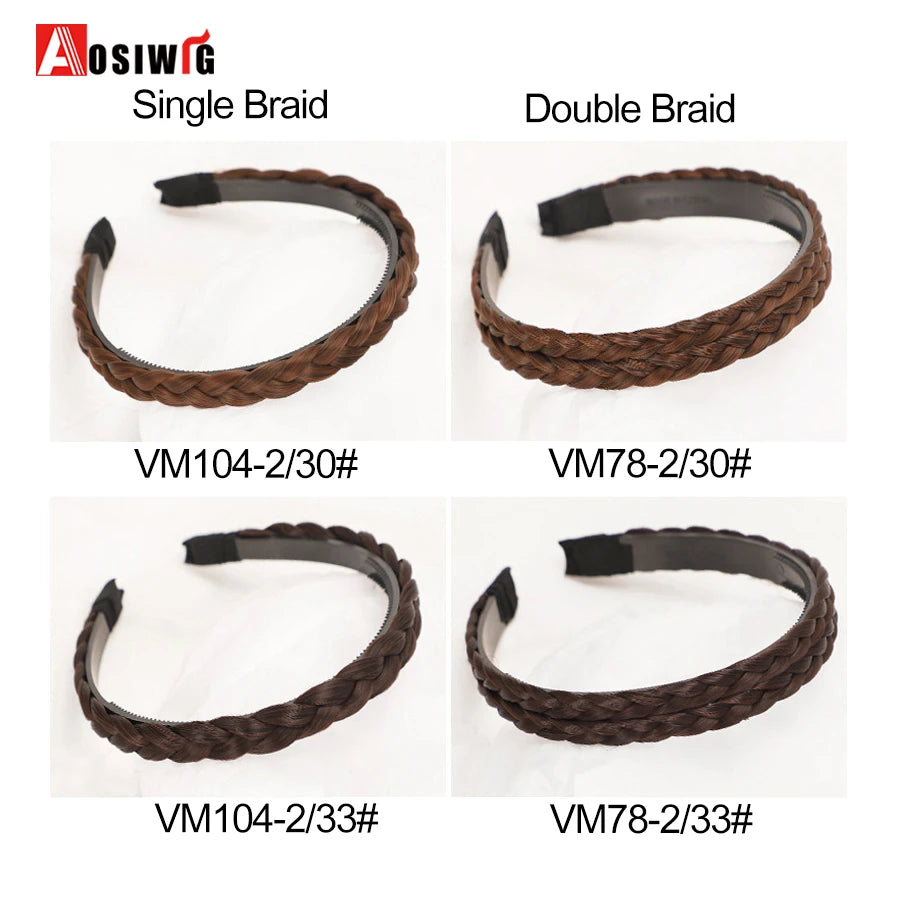 Synthetic Fishbone Braided Headband