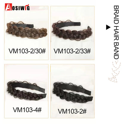 Synthetic Fishbone Braided Headband