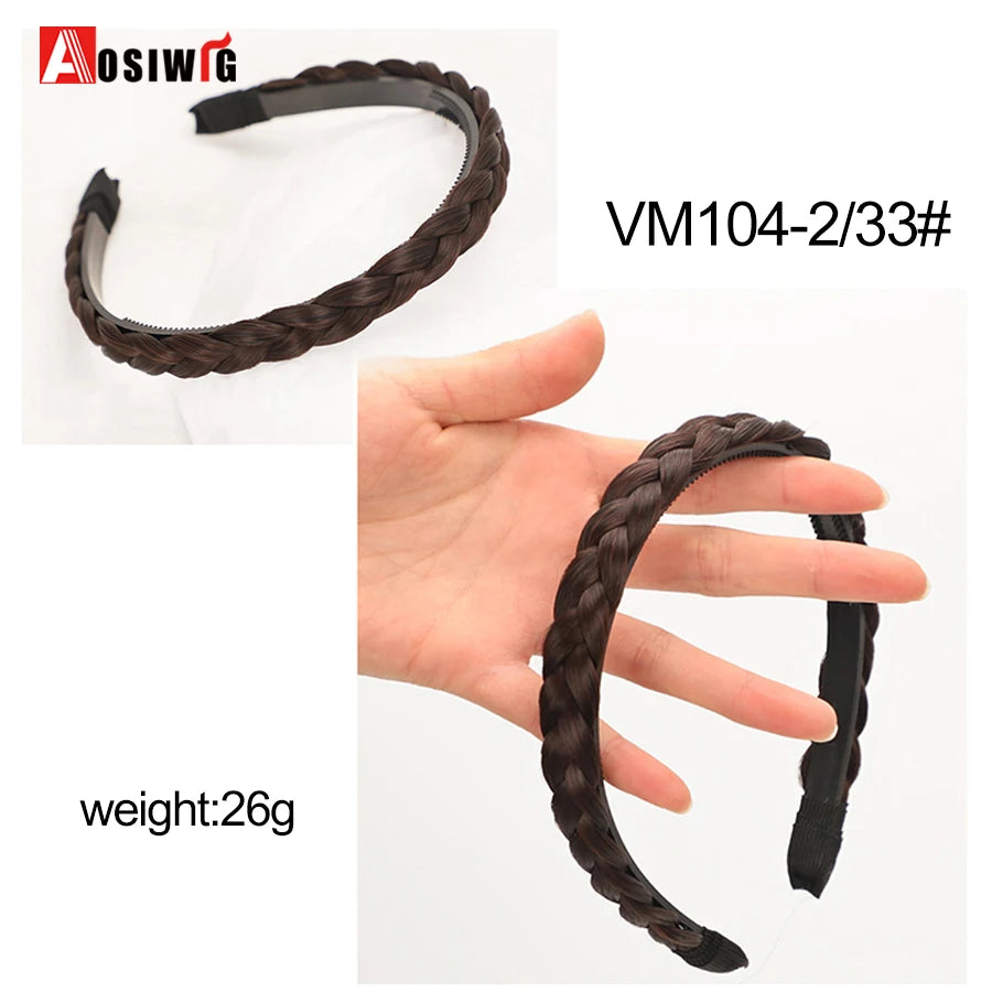 Synthetic Fishbone Braided Headband