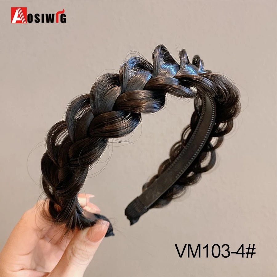 Synthetic Fishbone Braided Headband