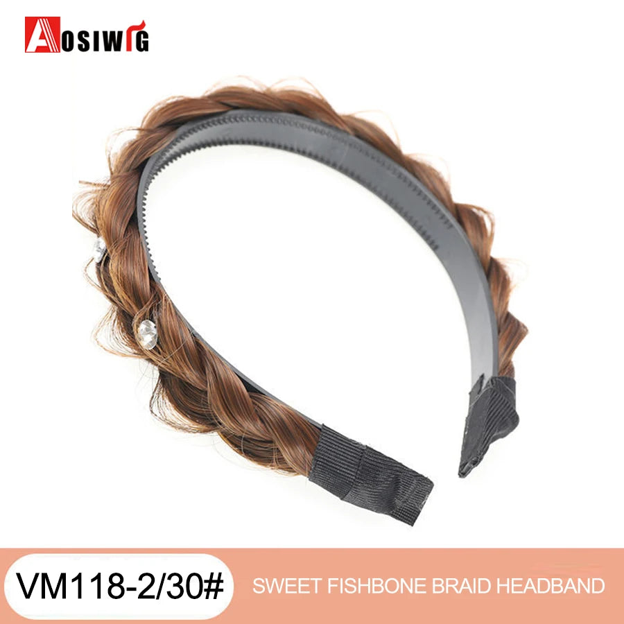 Synthetic Fishbone Braided Headband